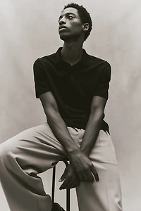 Slim Fit Wool Polo Shirt