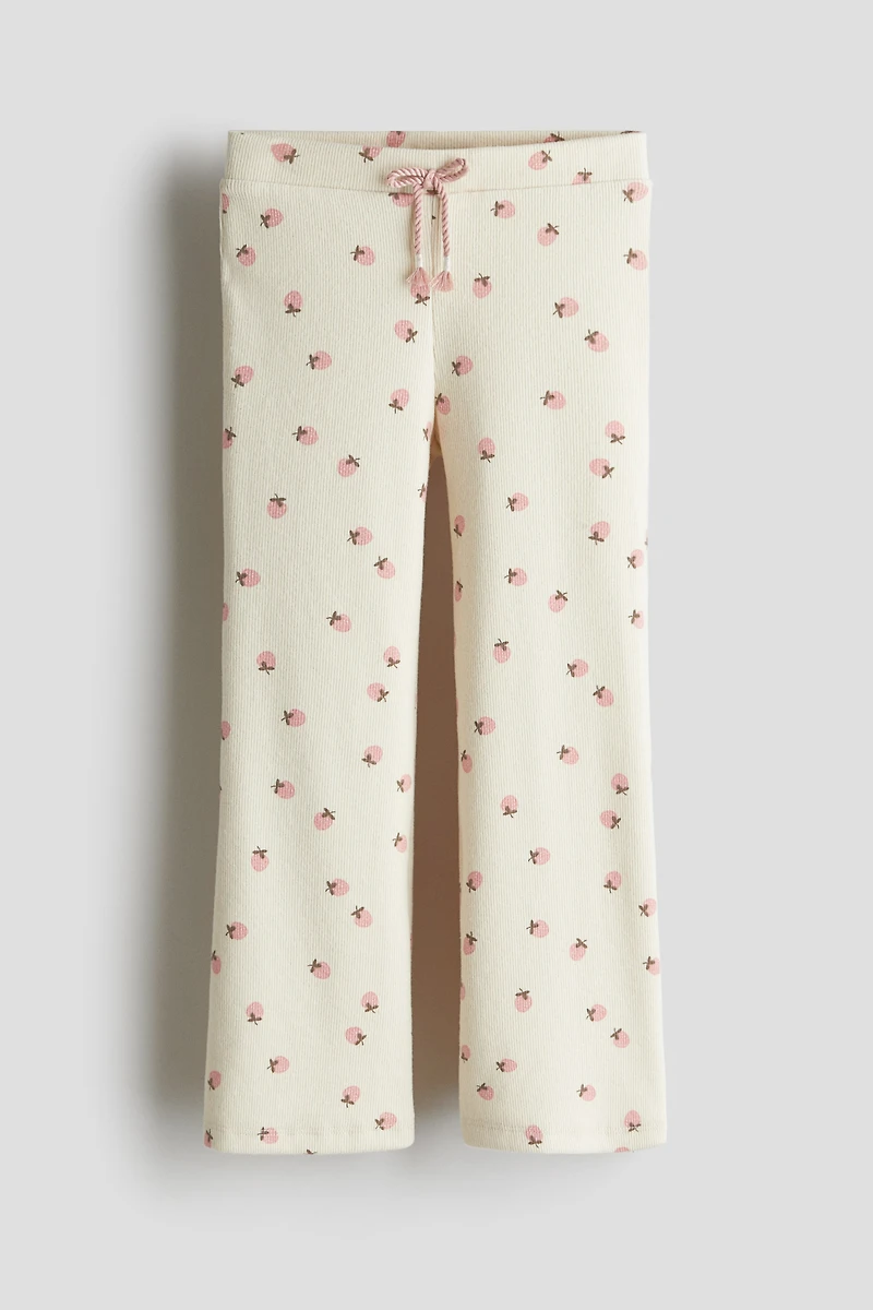 Legging en jersey côtelé