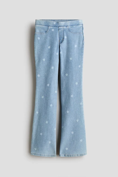 Denim-Look Flared Jeggings