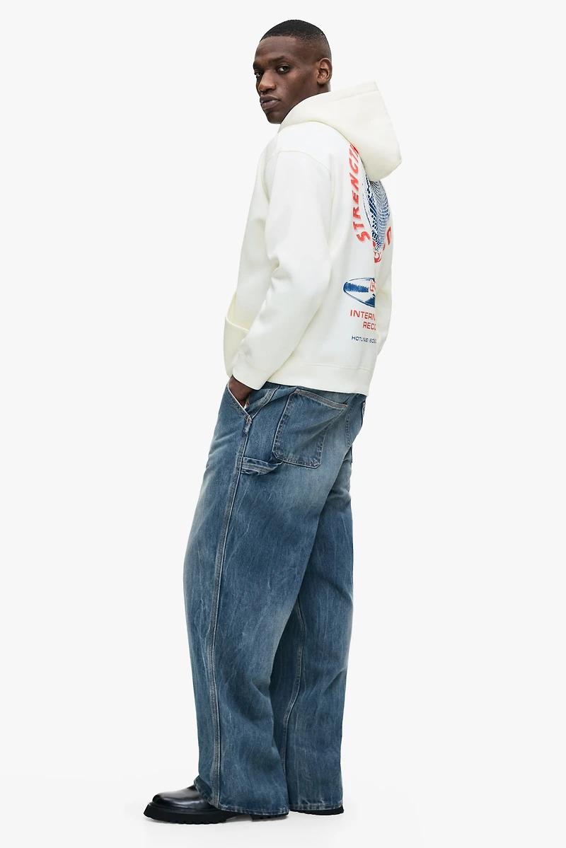 Relaxed-Fit Printed Hoodie