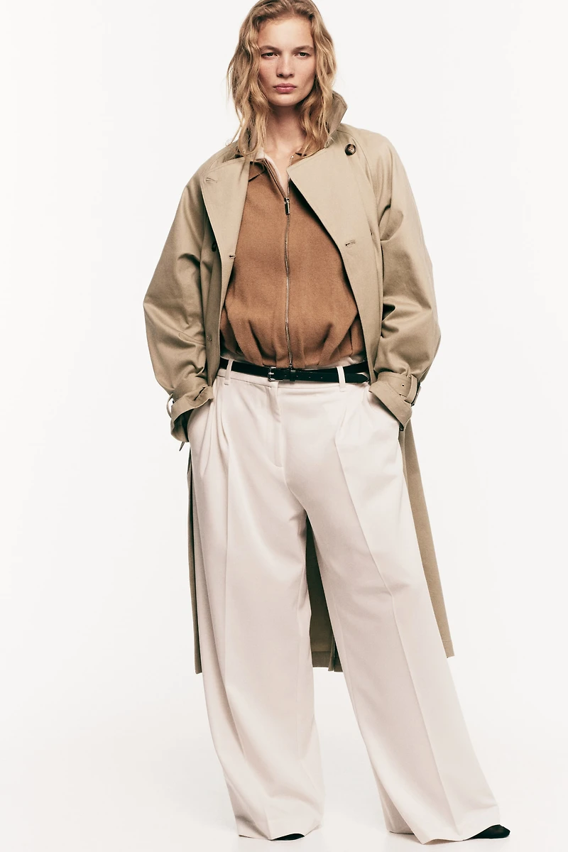 Oversized Cardigan with Zipper