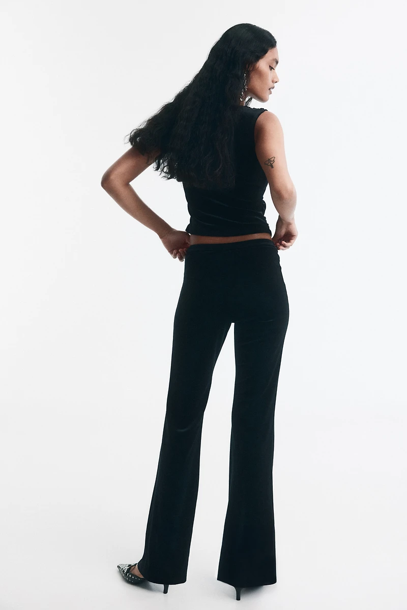 Draped Velour Sleeveless Top