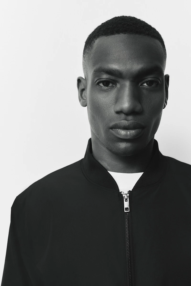 Regular-Fit Lightweight Bomber Jacket