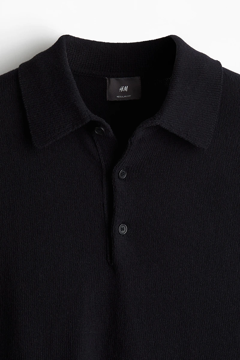 Regular-Fit Fine-Knit Polo Shirt