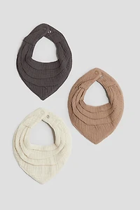 3-pack Cotton Muslin Bibs