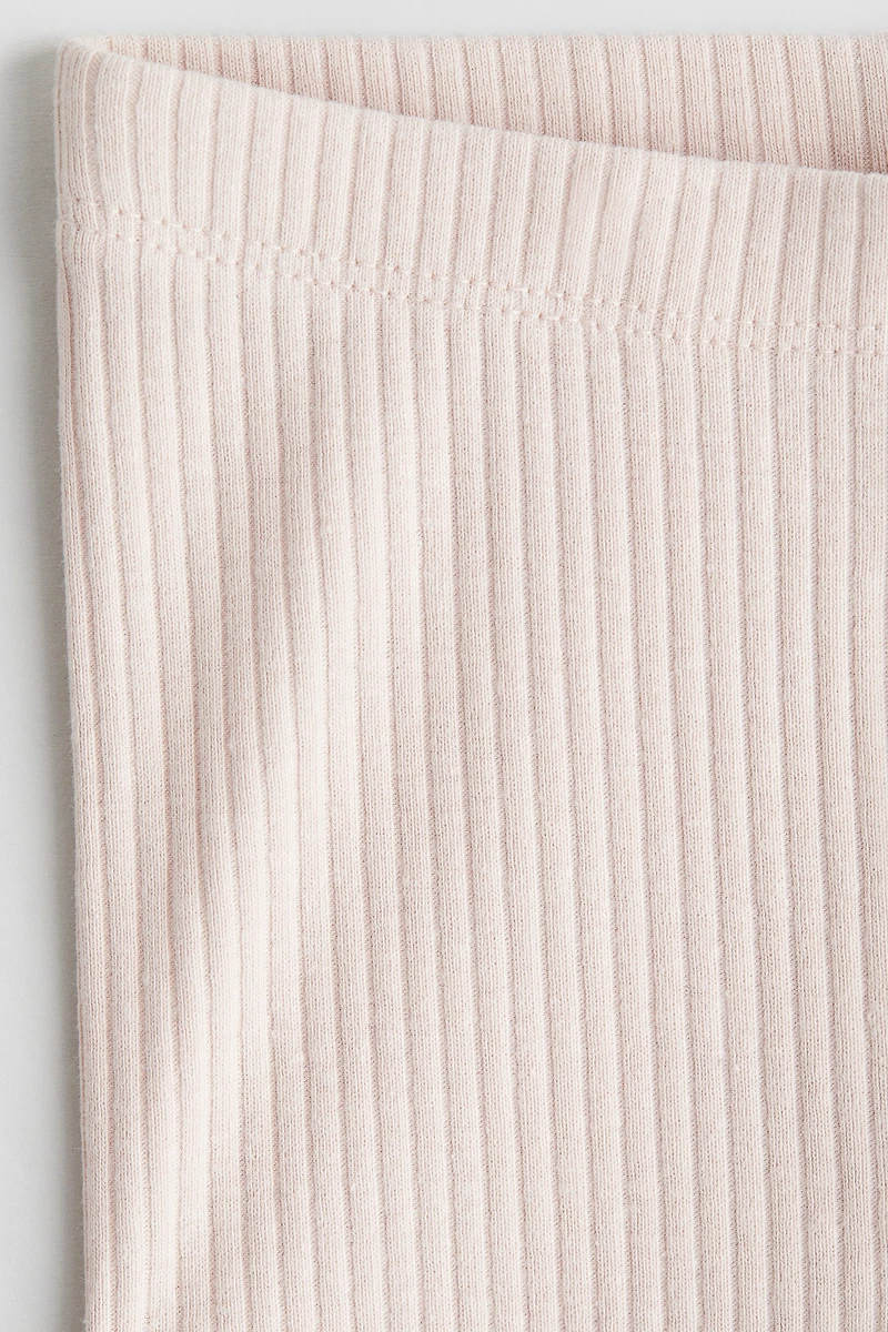 Ribbed Cotton Leggings