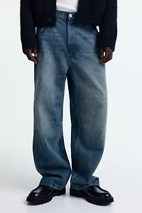 Jean flottant avec pinces