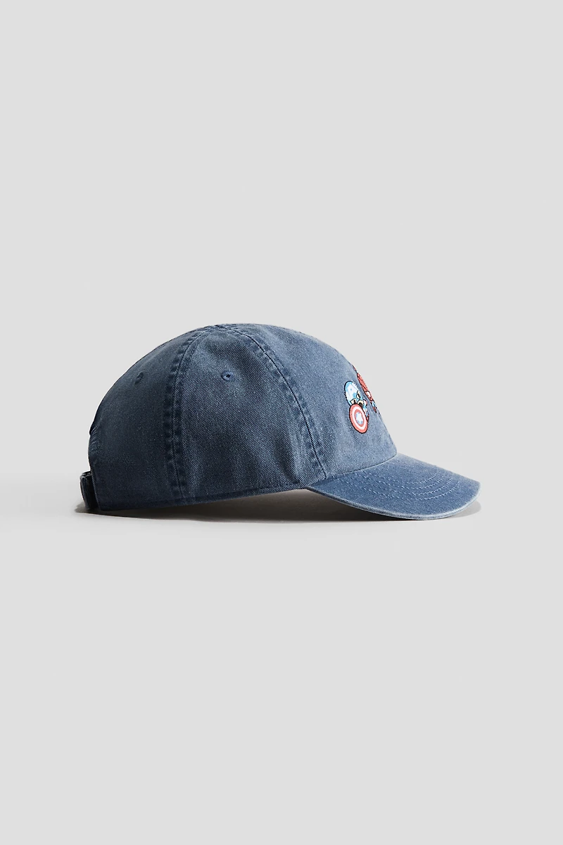 Casquette imprimée en sergé