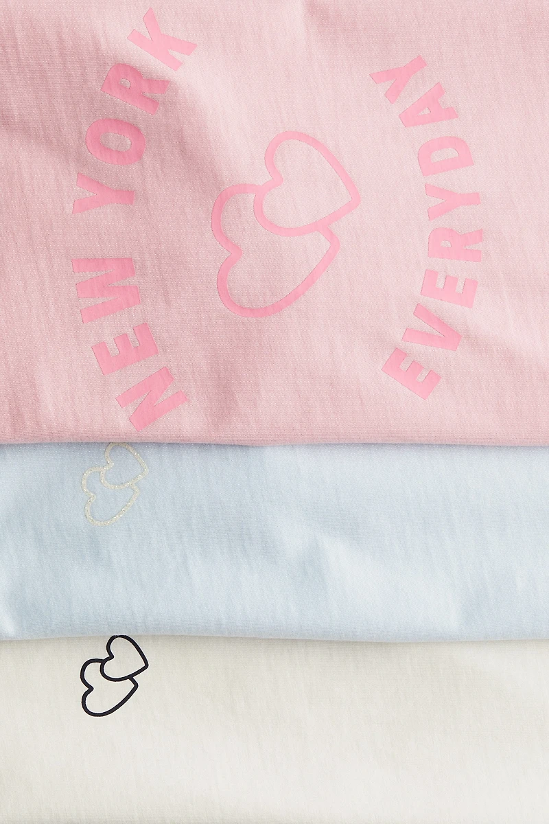 Lot de 3 hauts en jersey imprimé