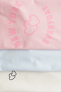 Lot de 3 hauts en jersey imprimé