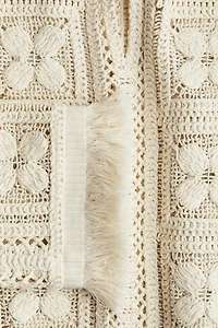 Crochet-Look Tunic Dress