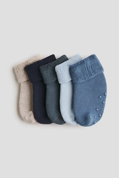 5-pack Non-slip Terry Socks