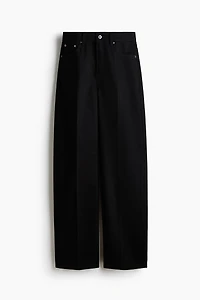 Wide-Leg Creased Jeans
