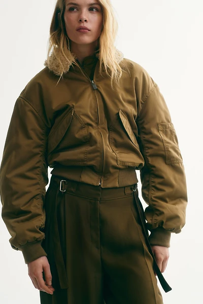 Wide-Leg Pants with Belt Detail