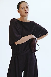 Textured Jersey Jumpsuit