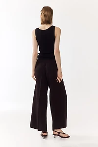 Pantalon 7/8 en lin mélangé
