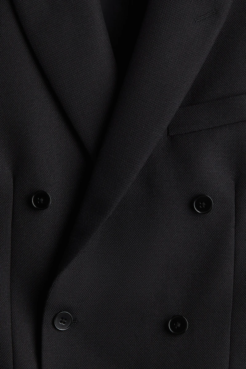 Regular-Fit Wool-Blend Double-Breasted Jacket