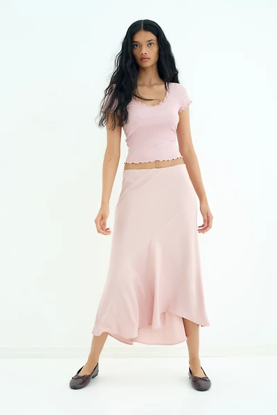 Asymmetric Midi Skirt