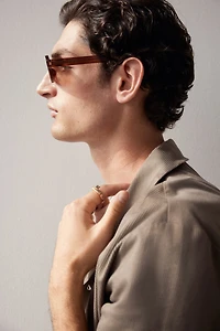 Regular Fit Ribbed resort shirt