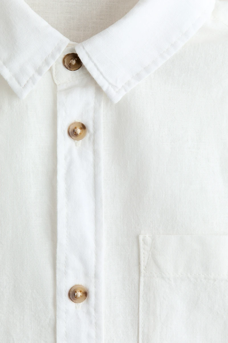 Linen-Blend Shirt