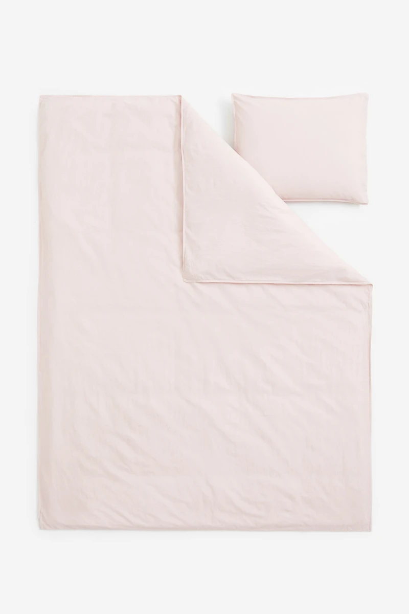 Linen-blend Twin Duvet Cover Set