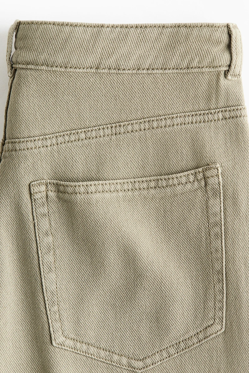 Straight-Leg Twill Pants