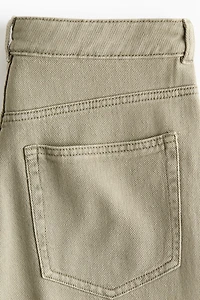 Straight-Leg Twill Pants