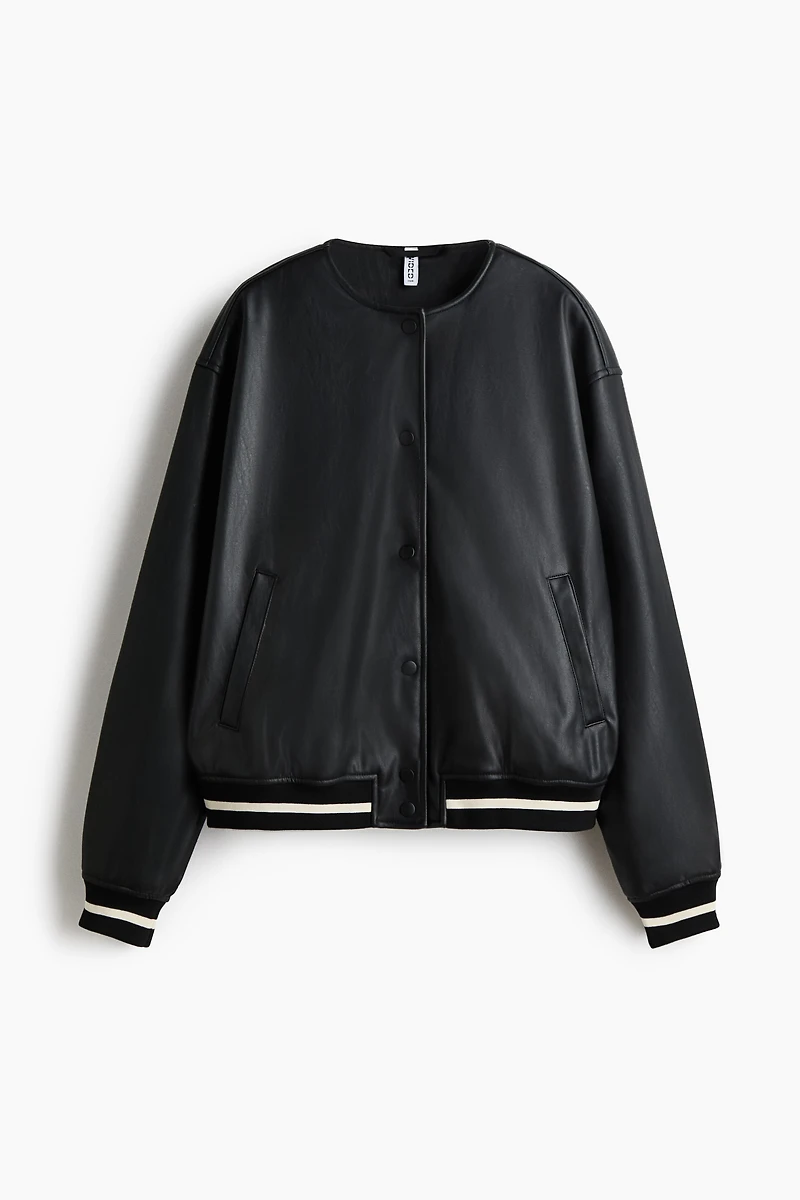 Coated bomber jacket