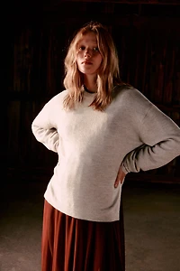 MAMA Slit-Hem Sweater