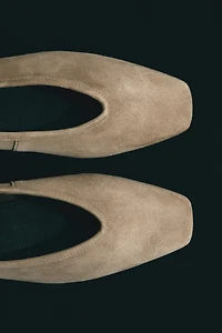 Leather ballet flats