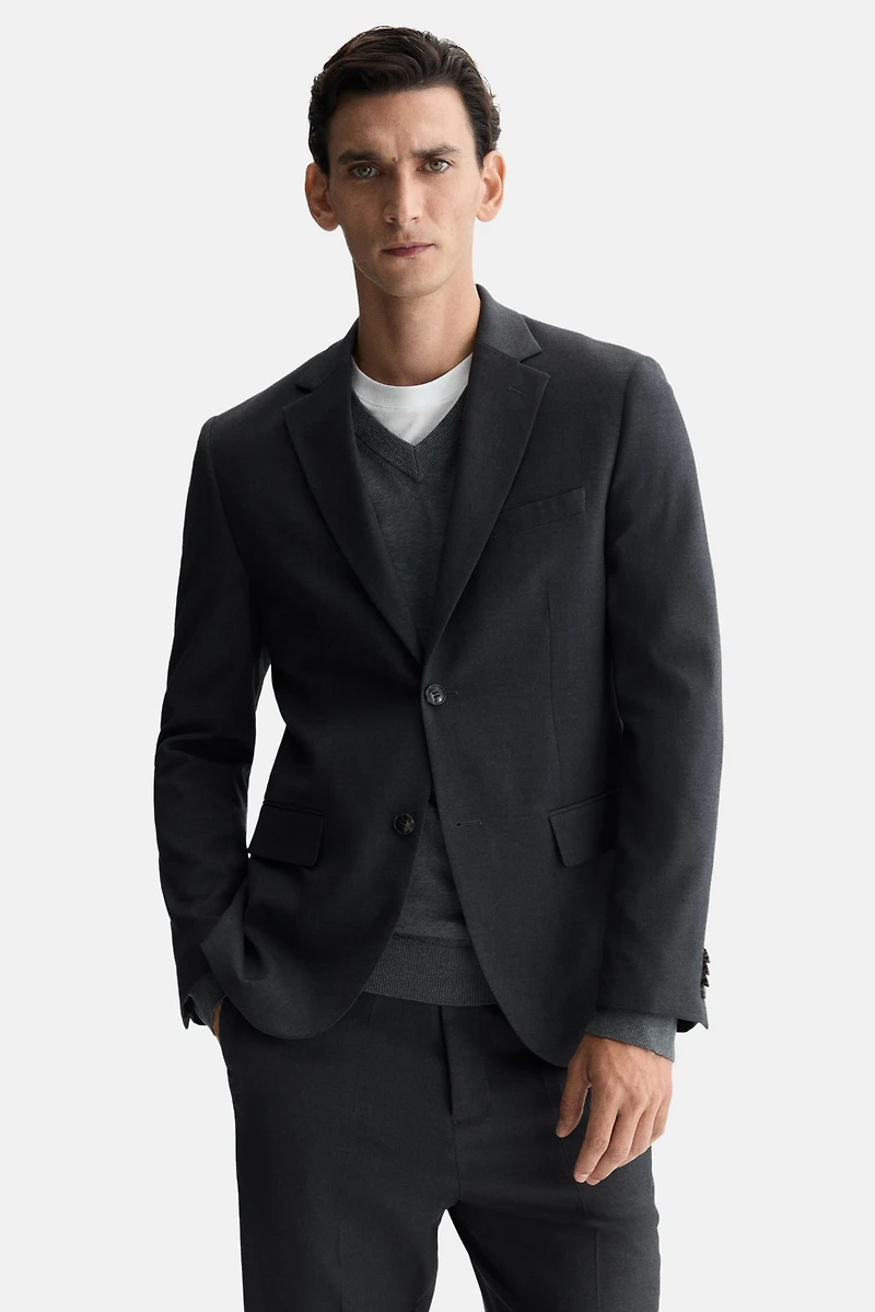 Regular-Fit Single-Breasted Jacket