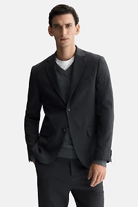 Regular-Fit Single-Breasted Jacket