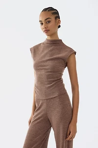Mock Turtleneck Jersey Top