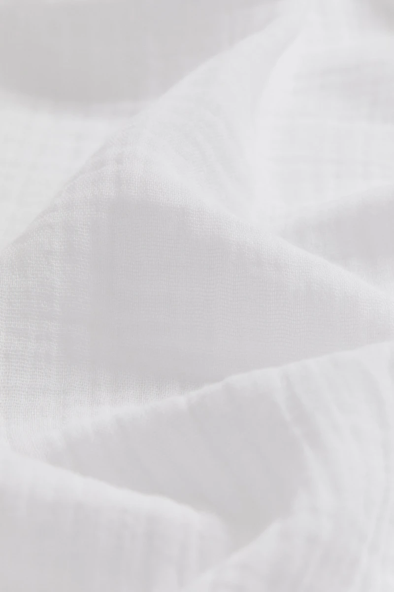 Single-Pack Long and Wide Muslin Curtain Panel