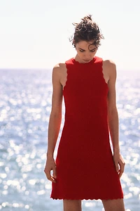 Scalloped Mini Dress