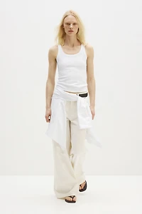 Camisole côtelé rafraîchissante près du corps