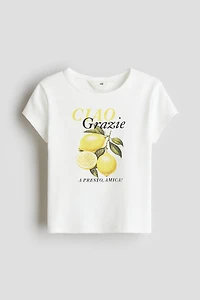 T-shirt en coton à motif imprimé