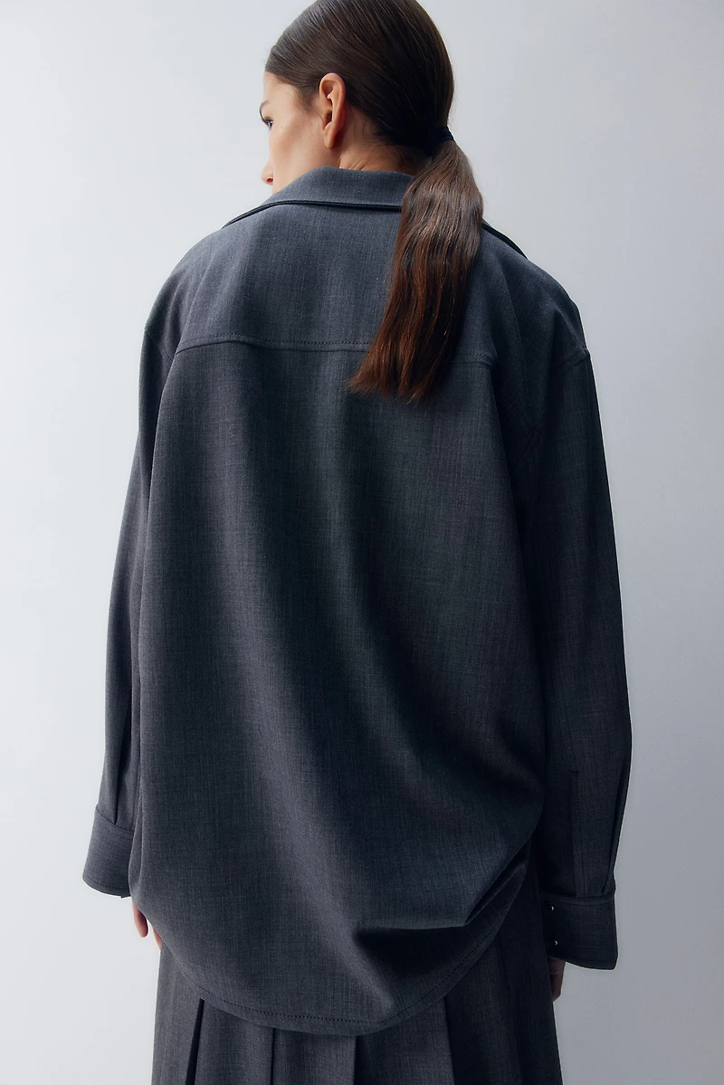 Chemise à enfiler en sergé