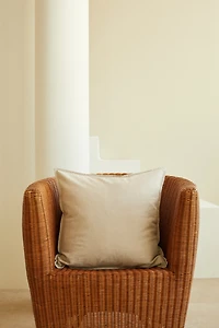 Housse de coussin en lin mélangé
