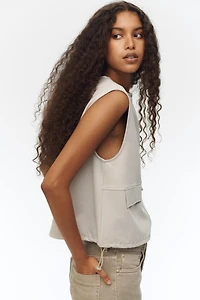 Jersey Top with Drawstrings