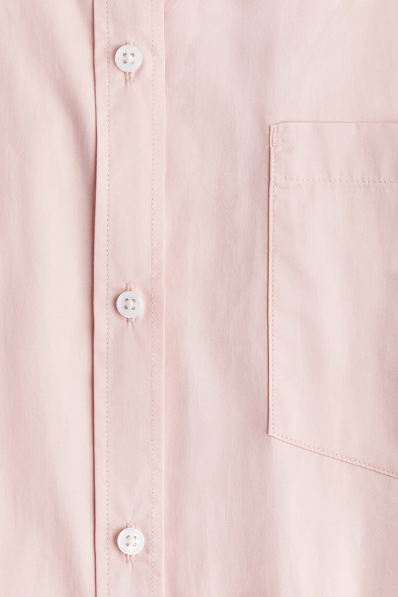 Chemise grande taille en popeline de coton