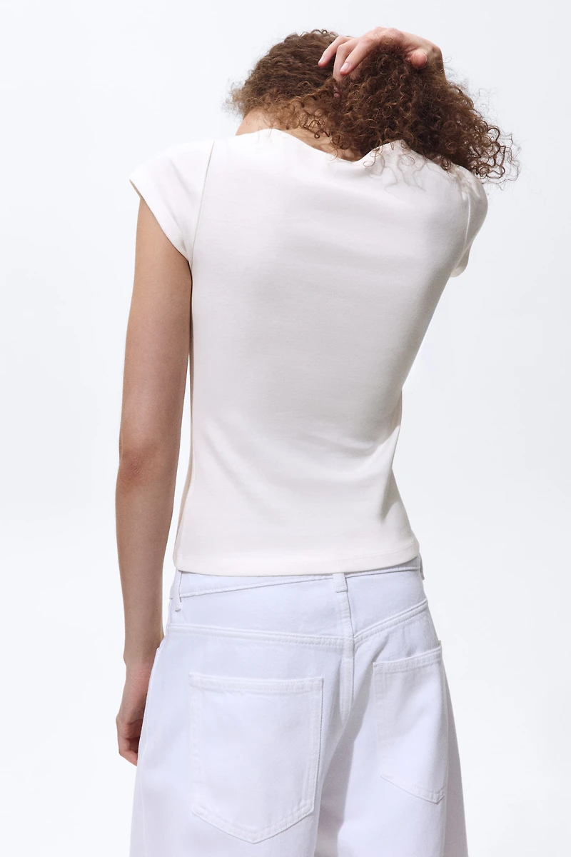 Ribbed V-Neck Top