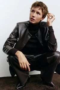 Veste en tissu enduit