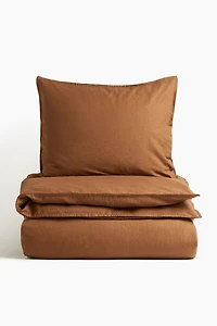 Linen-blend Twin Duvet Cover Set