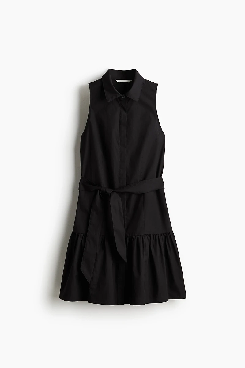 Tie-Belt Shirt Dress