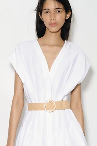 Cotton Dress with Belt