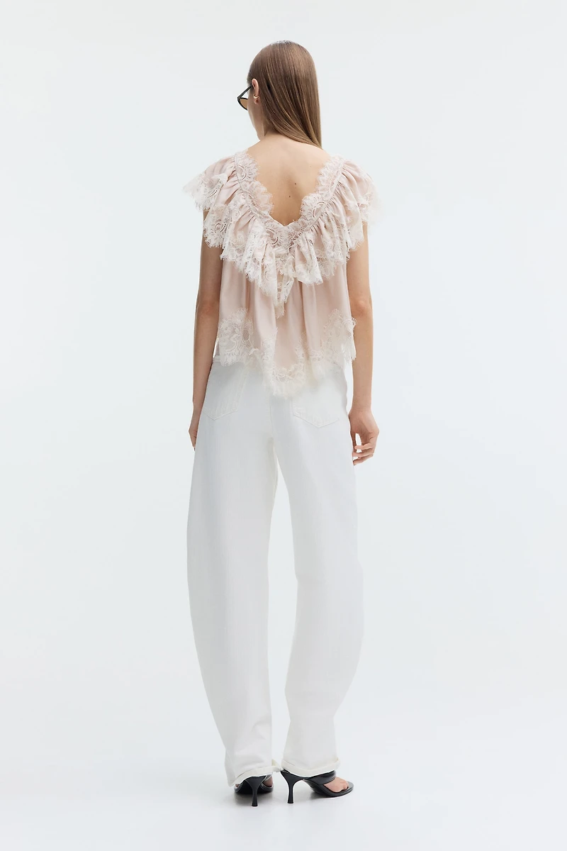 Blouse avec dentelle