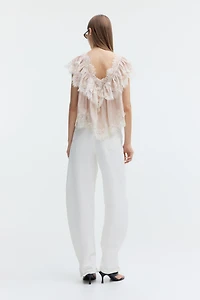Blouse avec dentelle