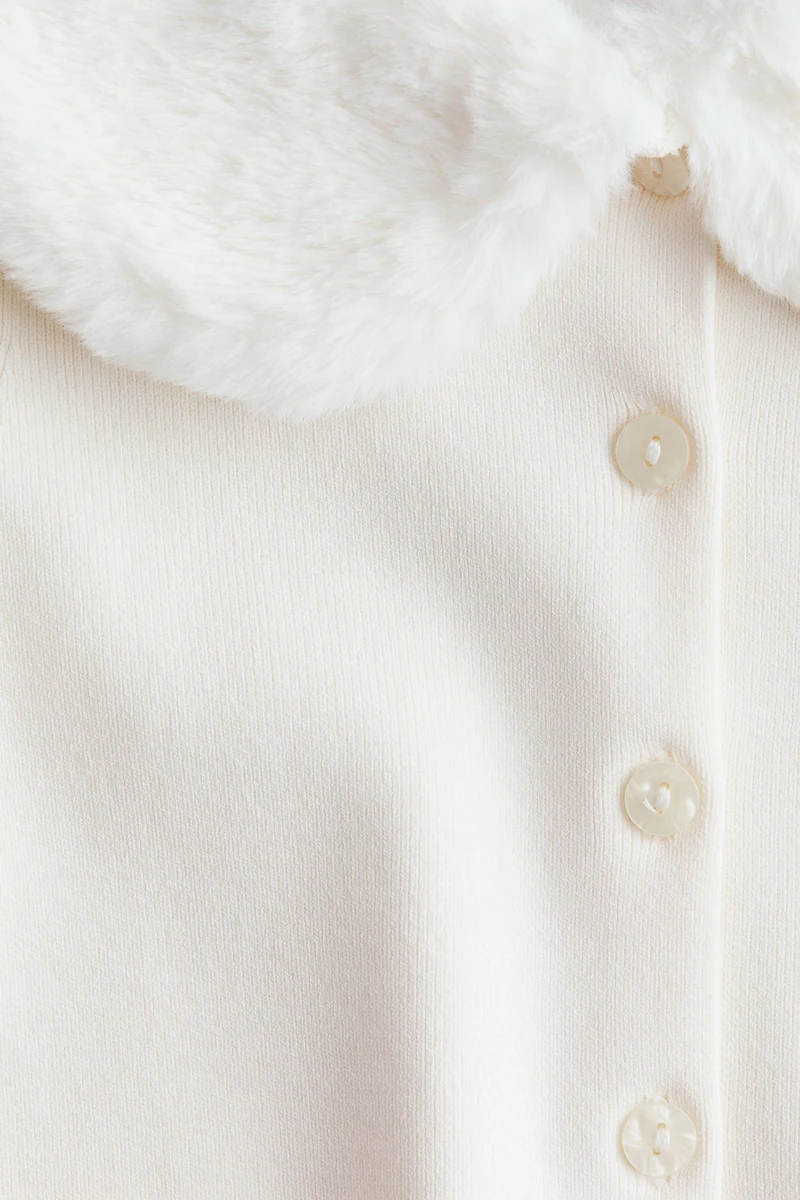 Gilet à col duveteux