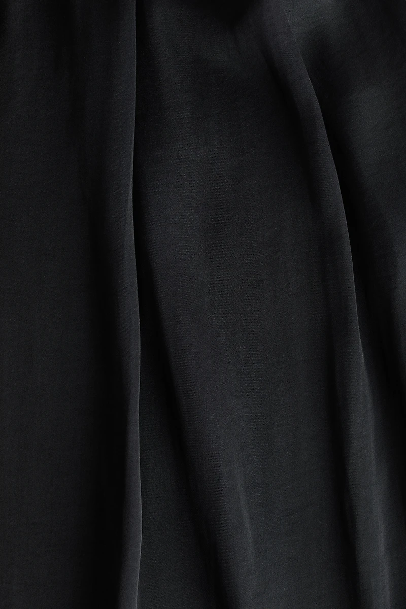 Wide-Leg Satin Pants